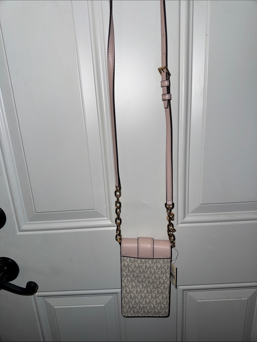 Michael Kors Blush Pink Logo Crossbody Phone Pouch